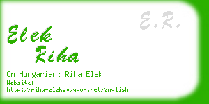 elek riha business card
